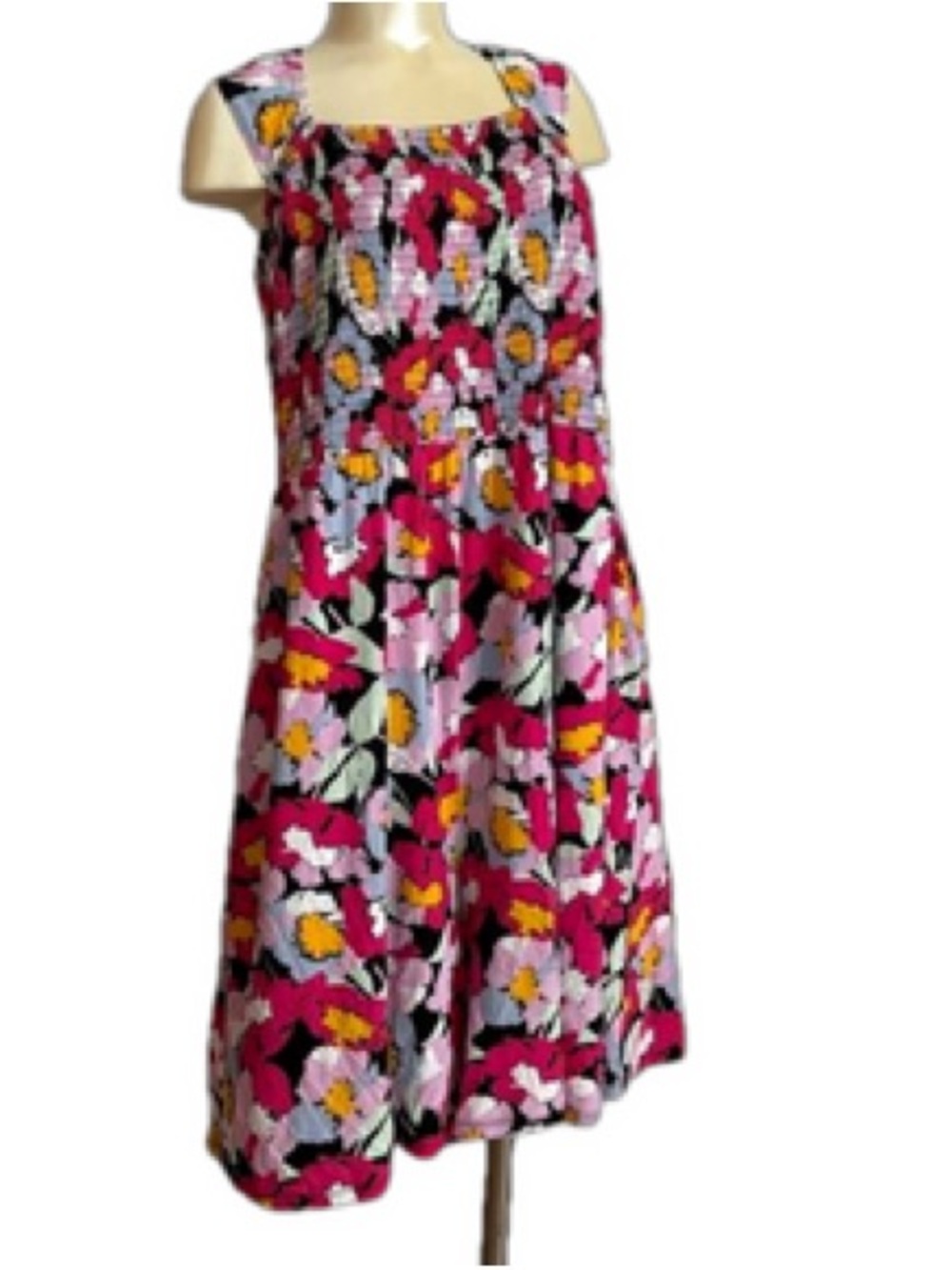 Floral Smocked Romper with Pockets